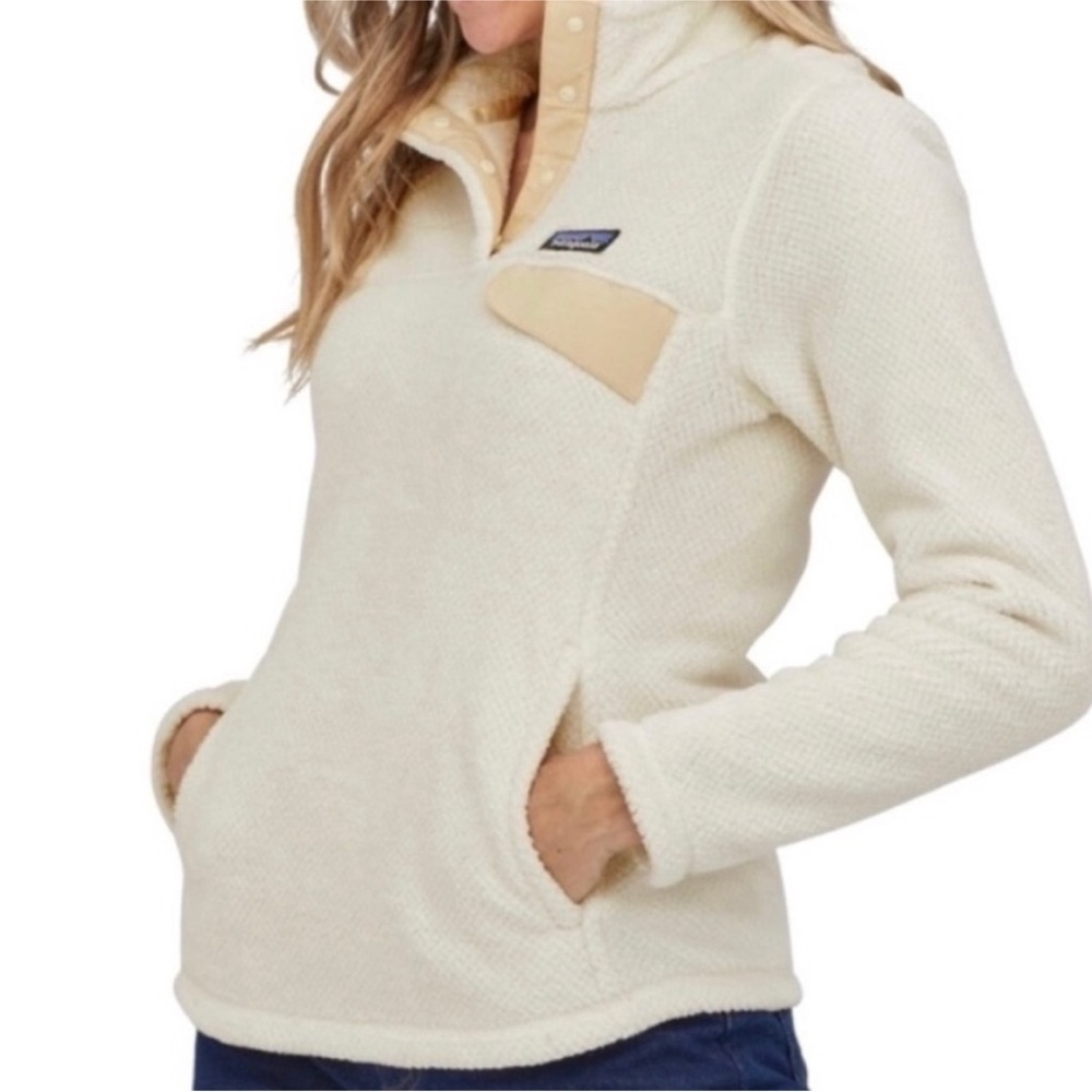 Patagonia Women's Re-Tool Snap-T® Fleece Pullover Size Small White Cream